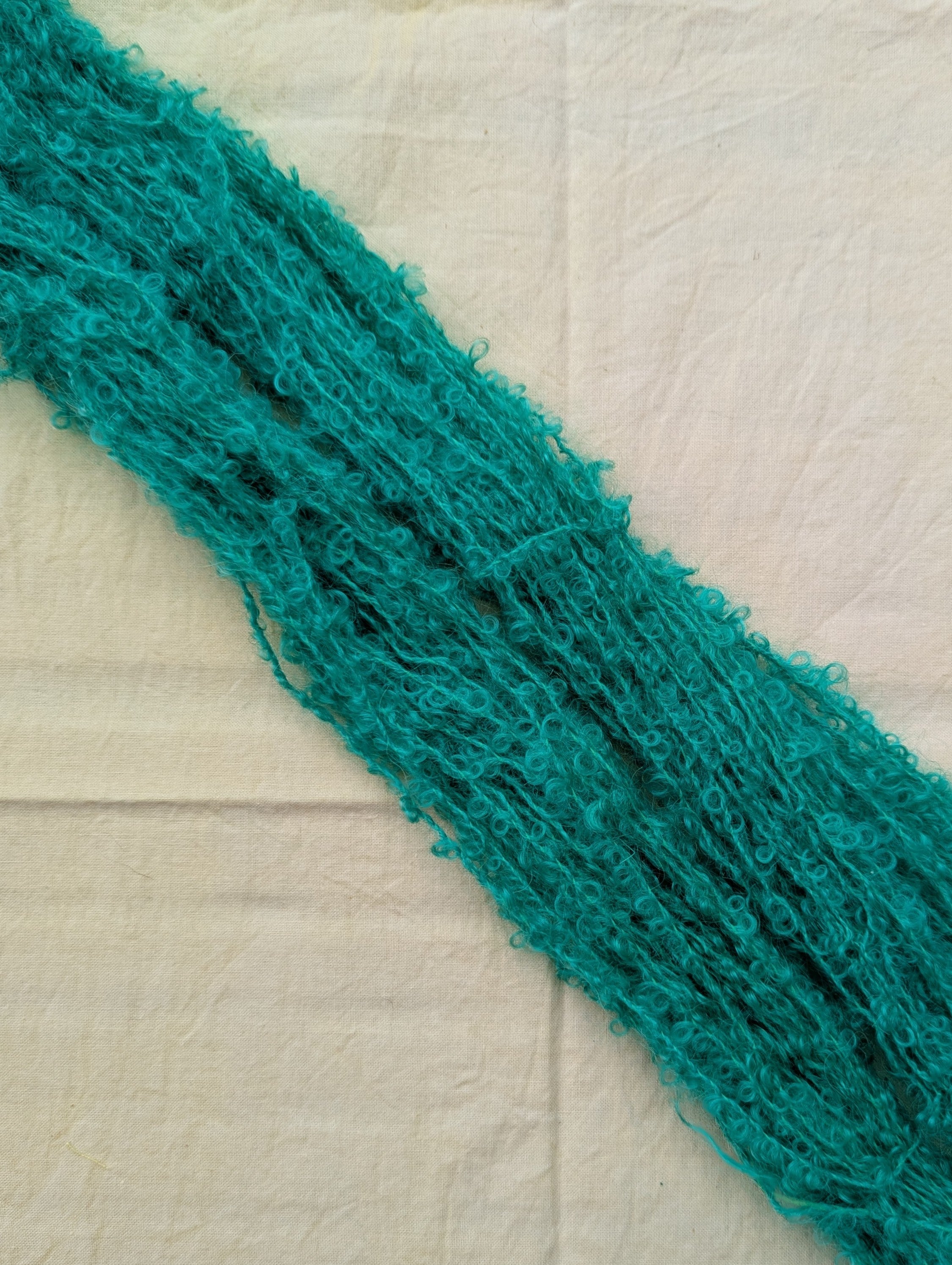 Emerald Mohair Loop  ⋆˚࿔ hand dyed yarn