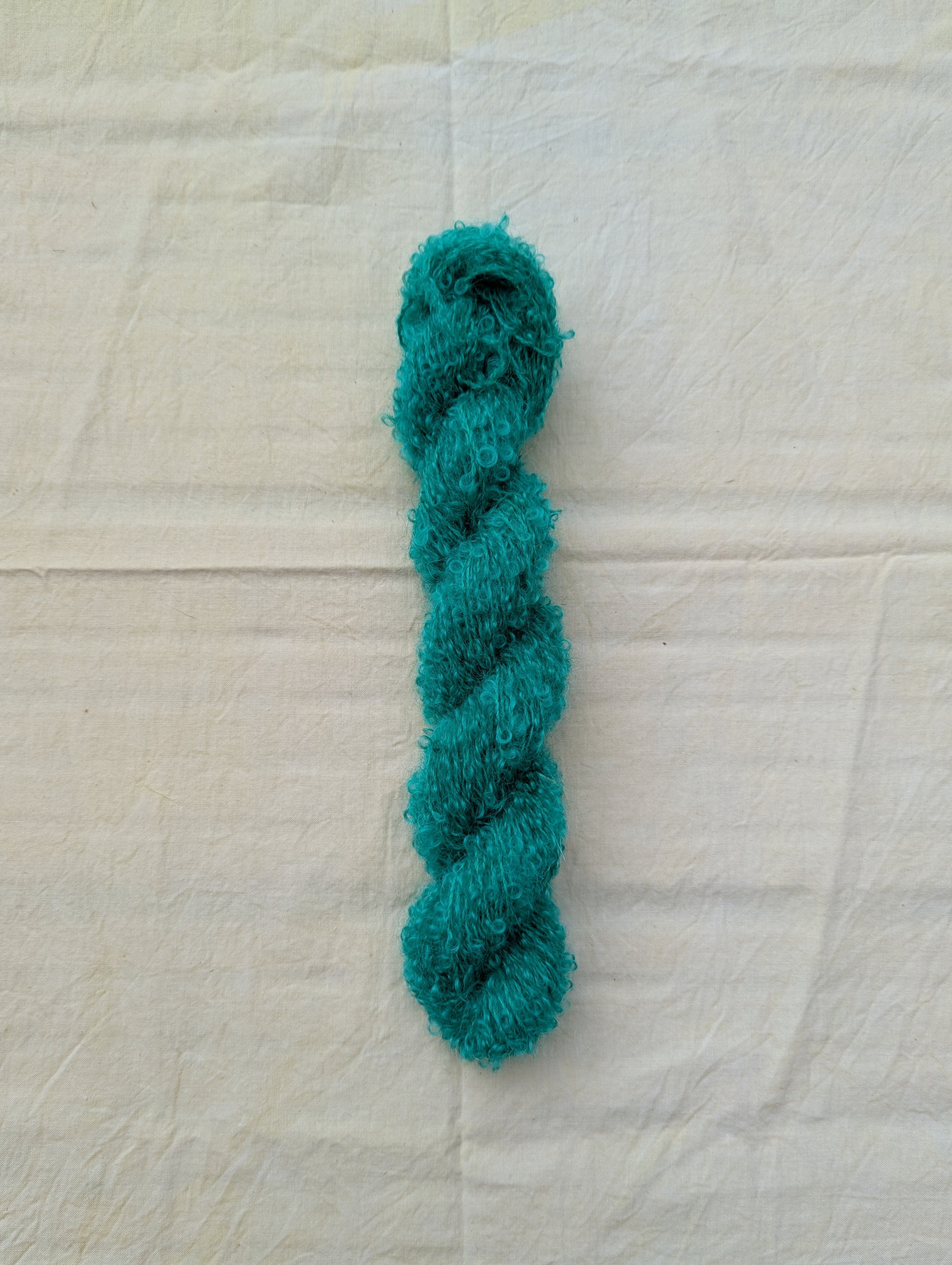 Emerald Mohair Loop  ⋆˚࿔ hand dyed yarn