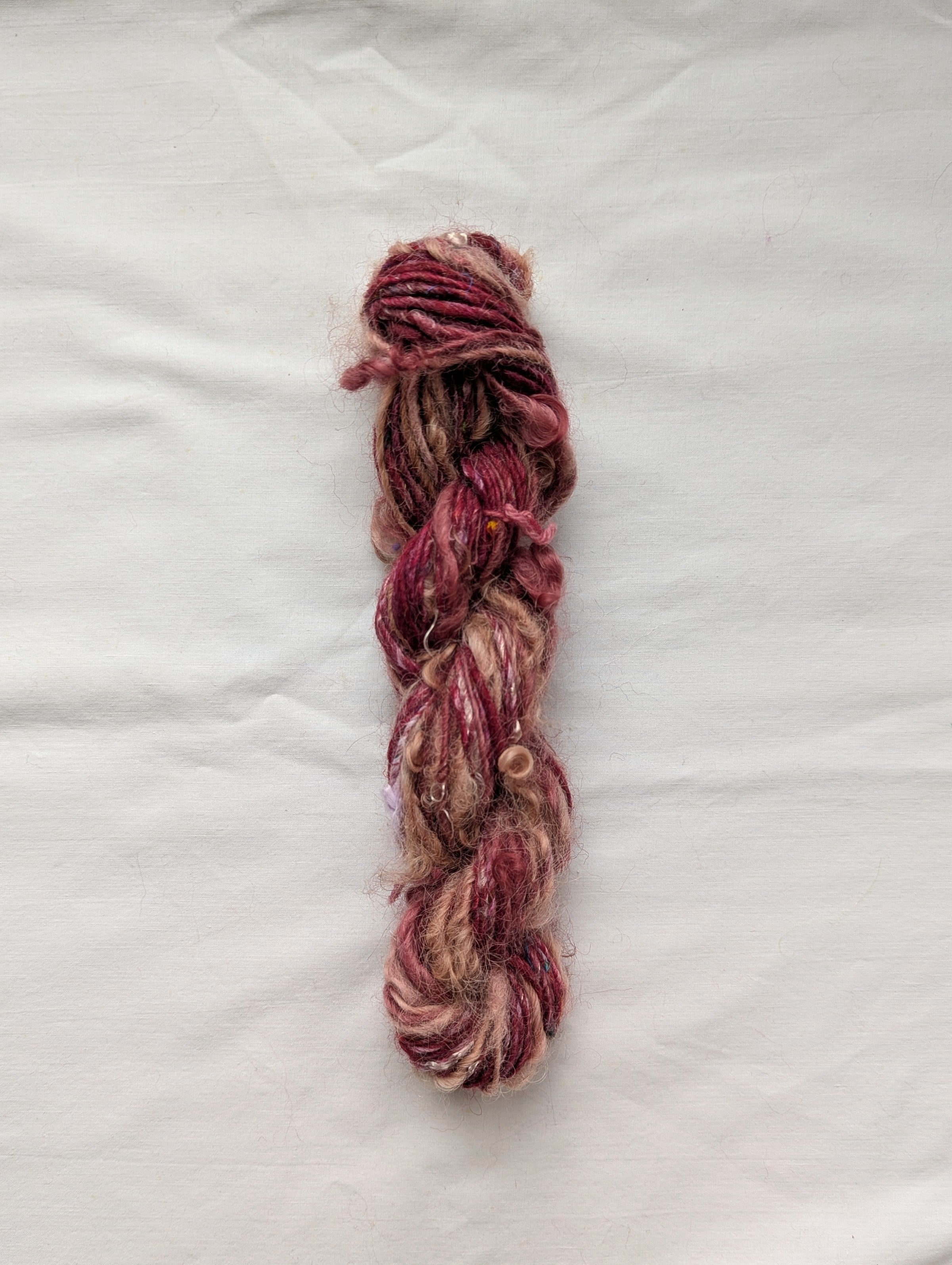 Burgundy ⋆｡°✩ handspun yarn