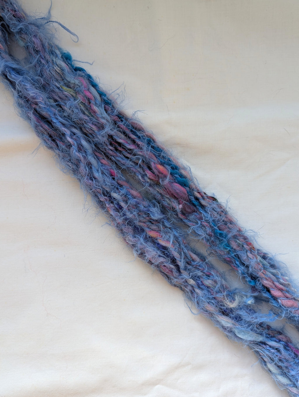 Blue Fluff ⋆｡°✩ handspun yarn