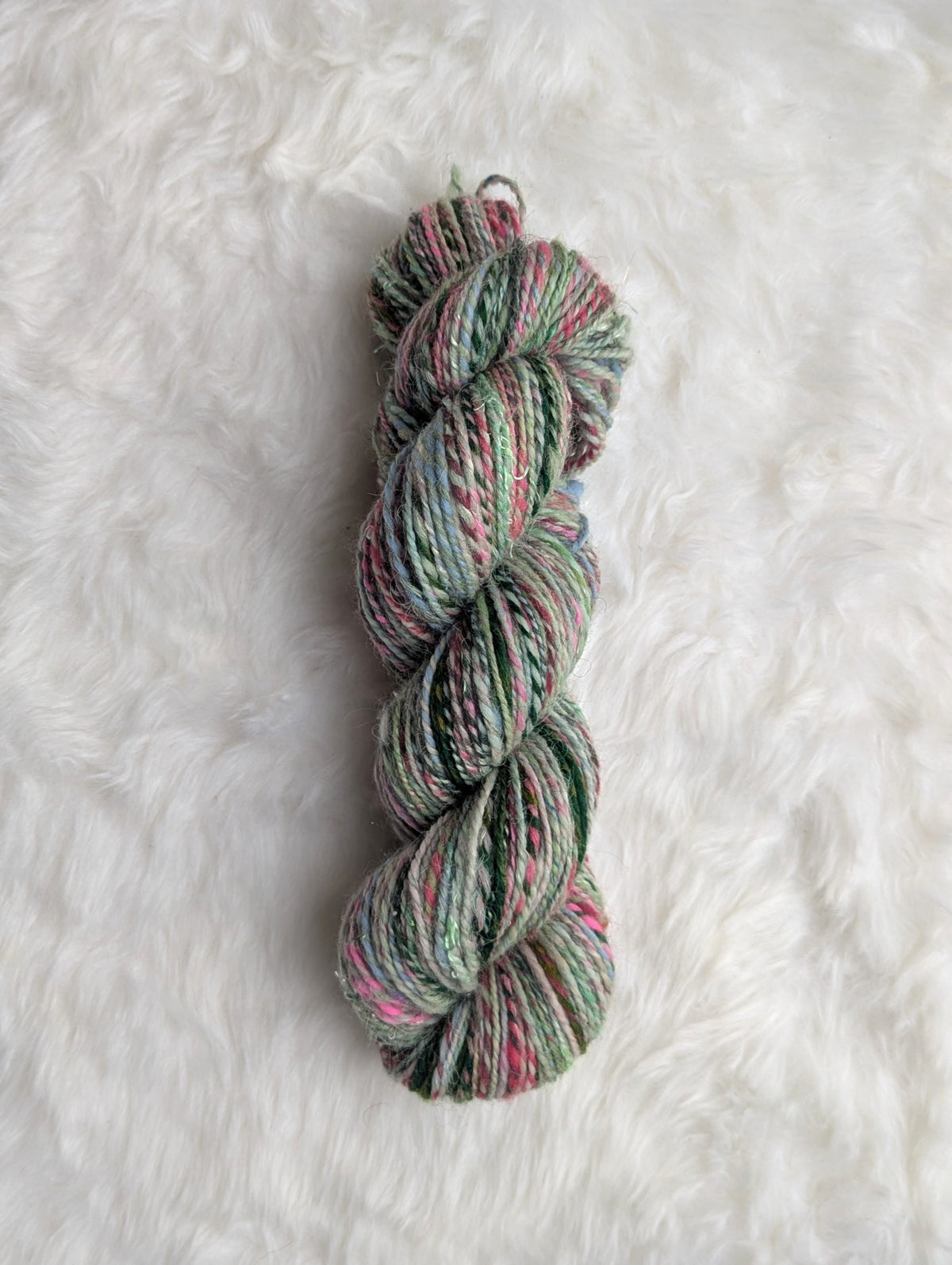 Strawberry Matcha 𖦹 handspun yarn