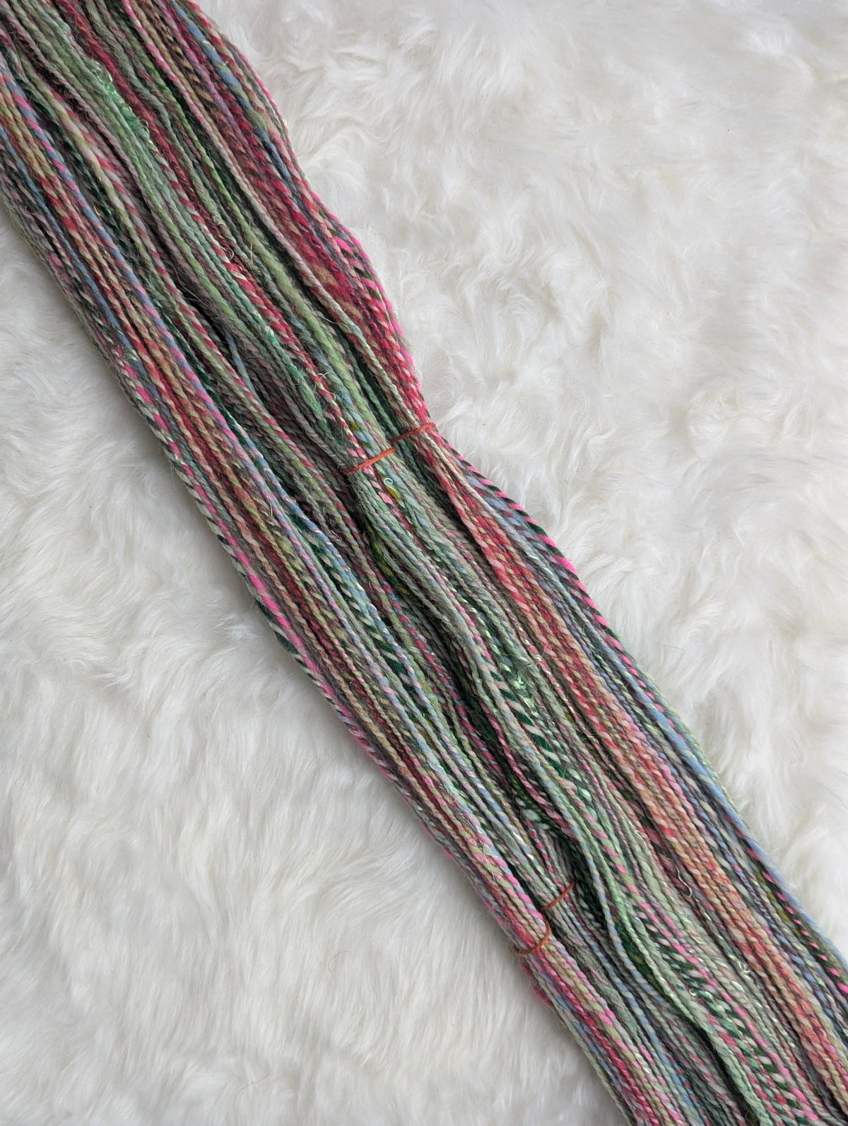 Strawberry Matcha 𖦹 handspun yarn